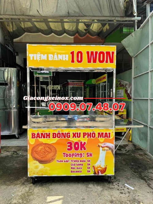 Xe ăn Vặt Bánh đồng Xu Phô Mai 1m2 MS01