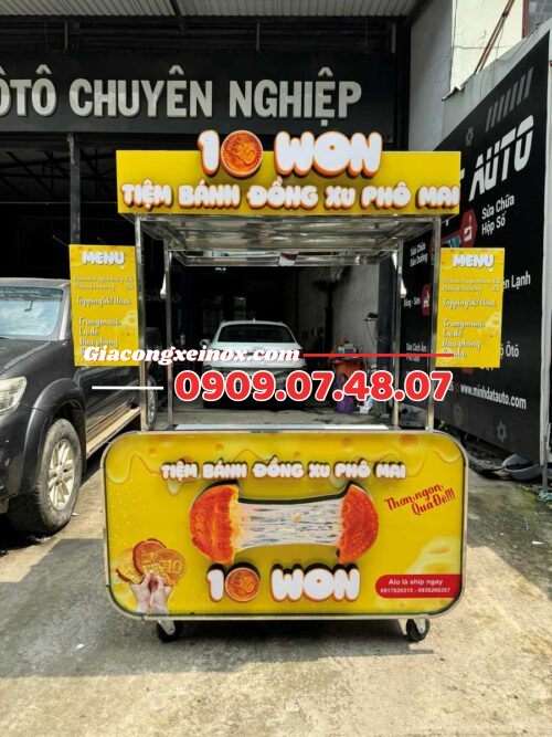 Xe ăn Vặt Bánh đồng Xu Phô Mai 1m2 MS02
