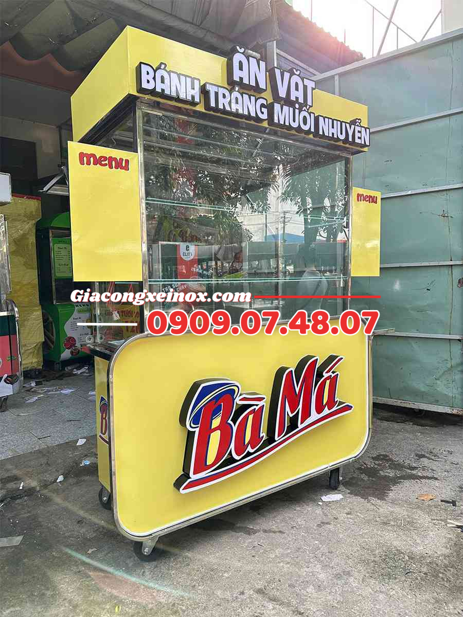 Xe ăn Vặt Bánh Tráng 1m2 MS01