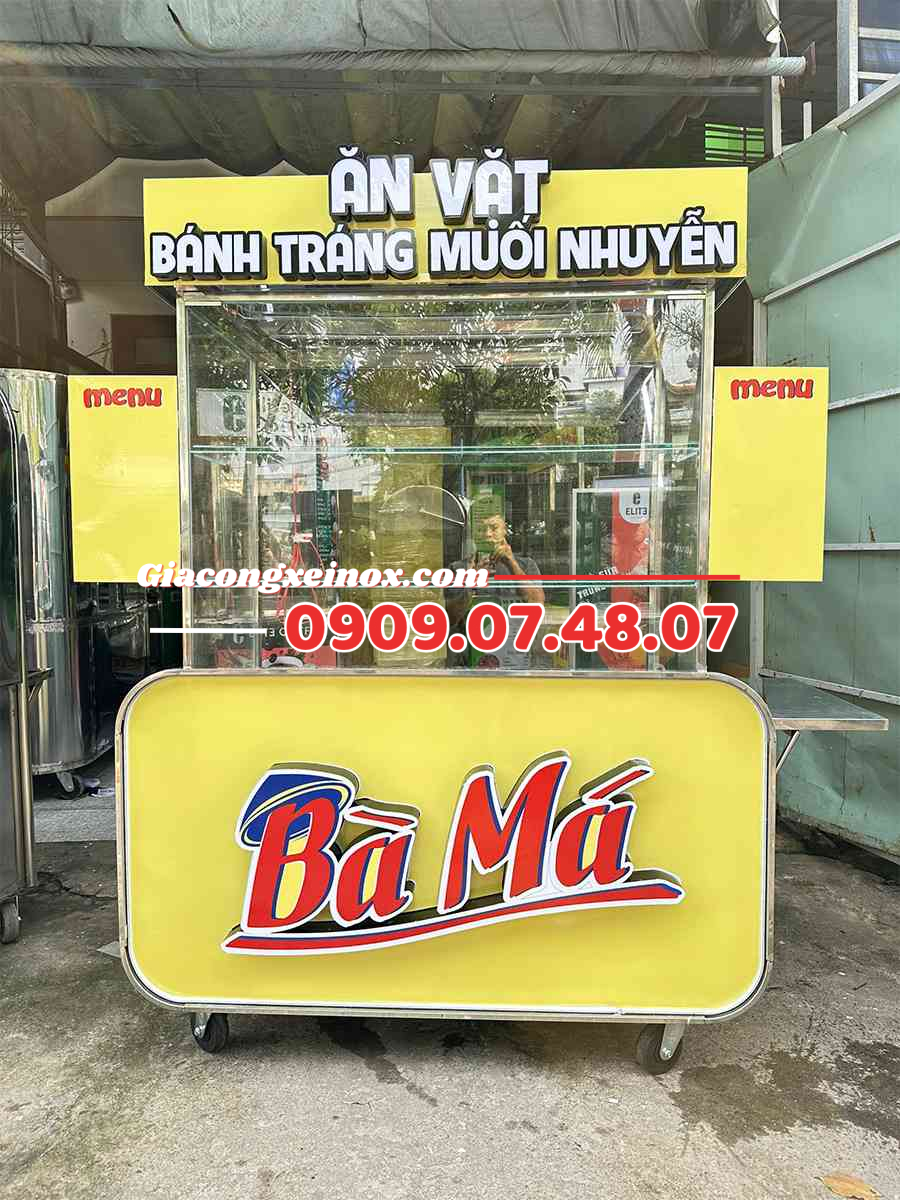 Xe ăn Vặt Bánh Tráng 1m2 MS01