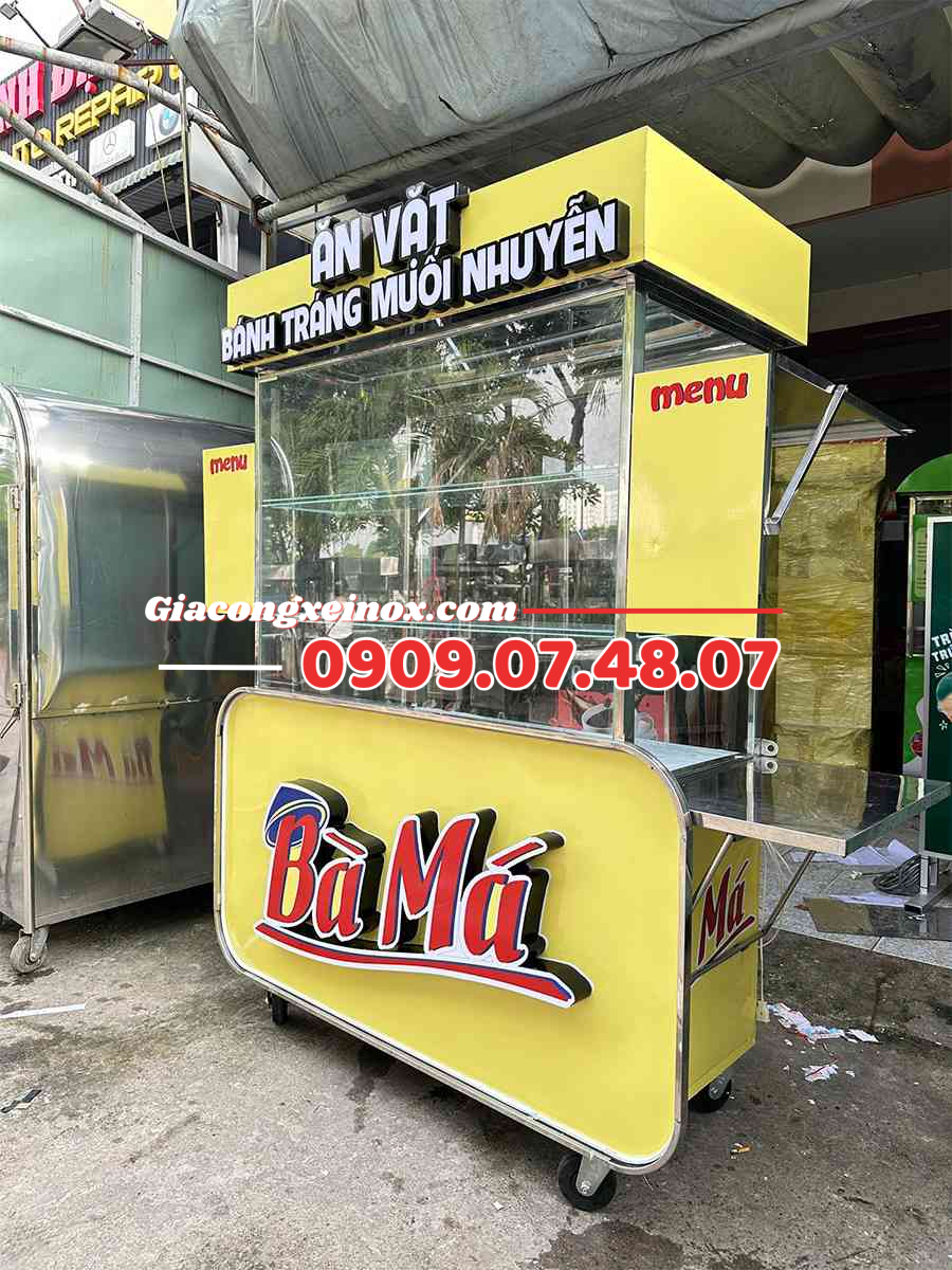 Xe ăn Vặt Bánh Tráng 1m2 MS01