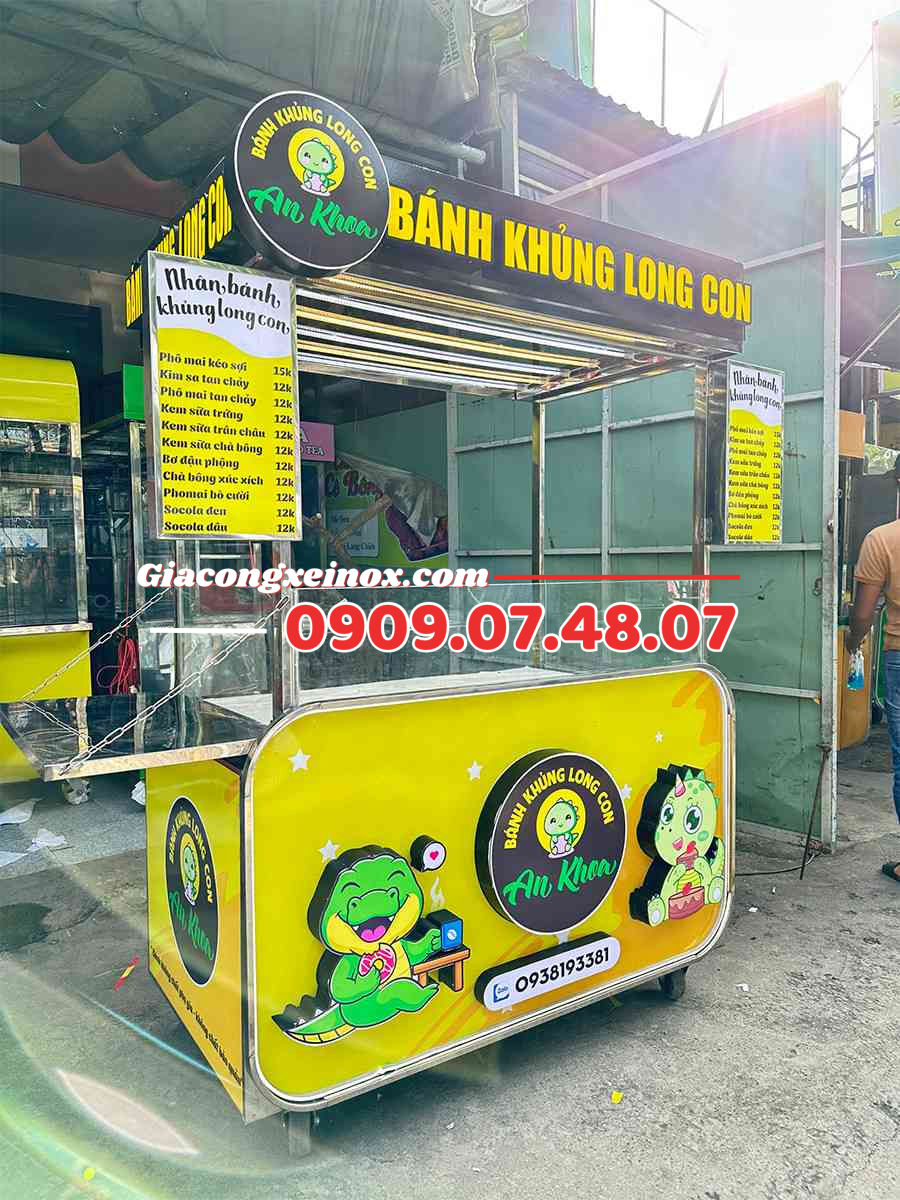 Xe ăn Vặt Bánh Tráng 1m2 MS03