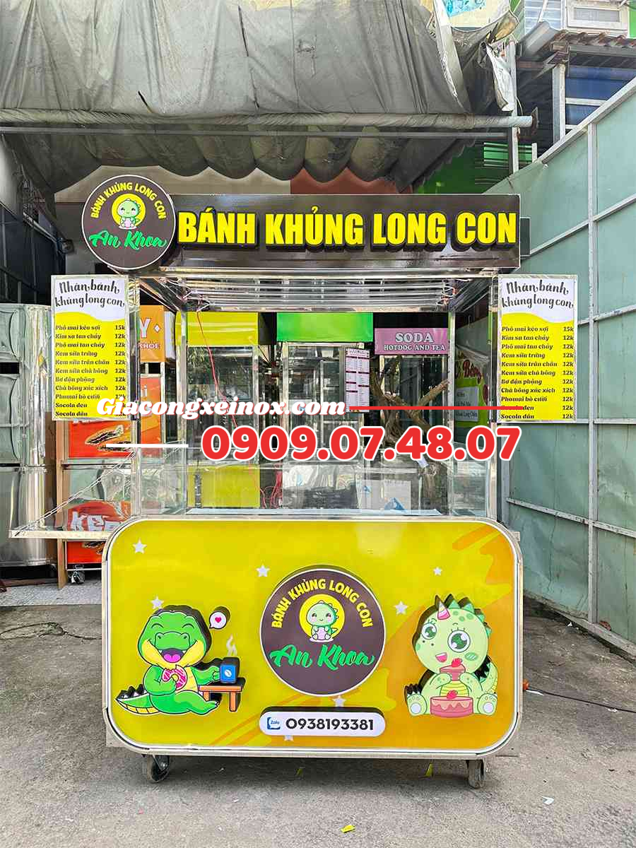 Xe ăn Vặt Bánh Tráng 1m2 MS03