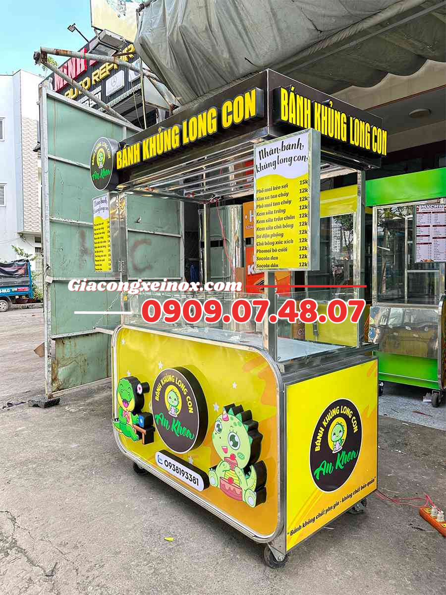 Xe ăn Vặt Bánh Tráng 1m2 MS03