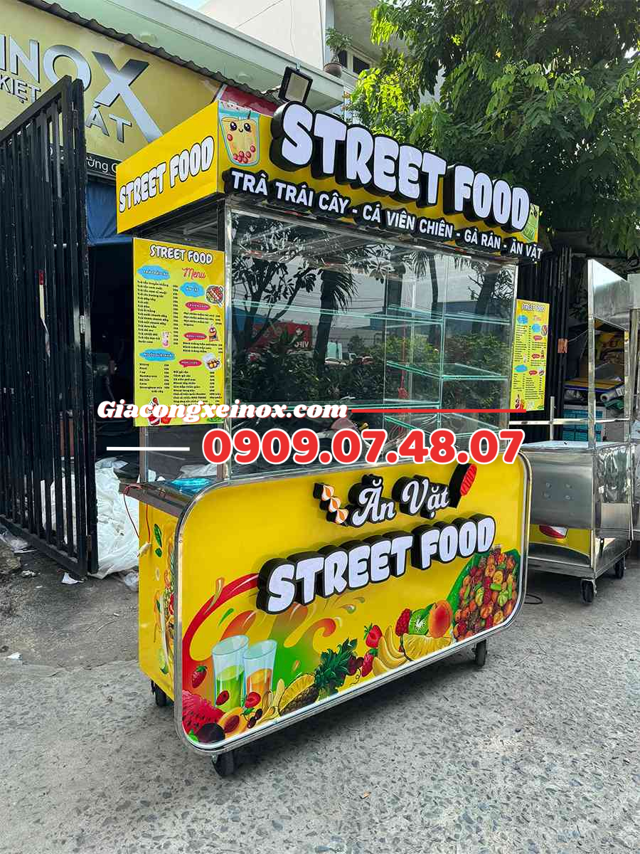 Xe ăn Vặt Cá Viên Chiên 1m2 MS01