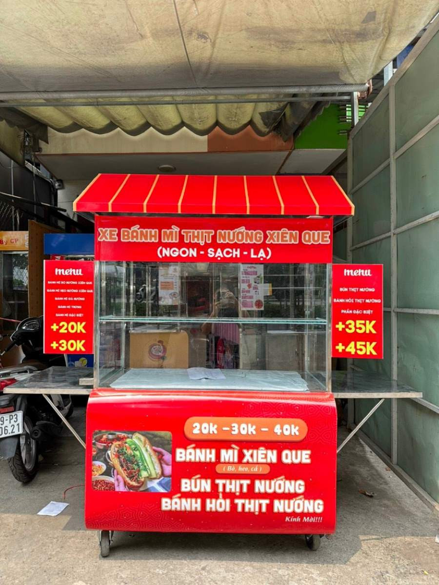 Xe bánh mì 1m2 mẫu 15 Xe Bánh Mì 1m2 Mẫu 15