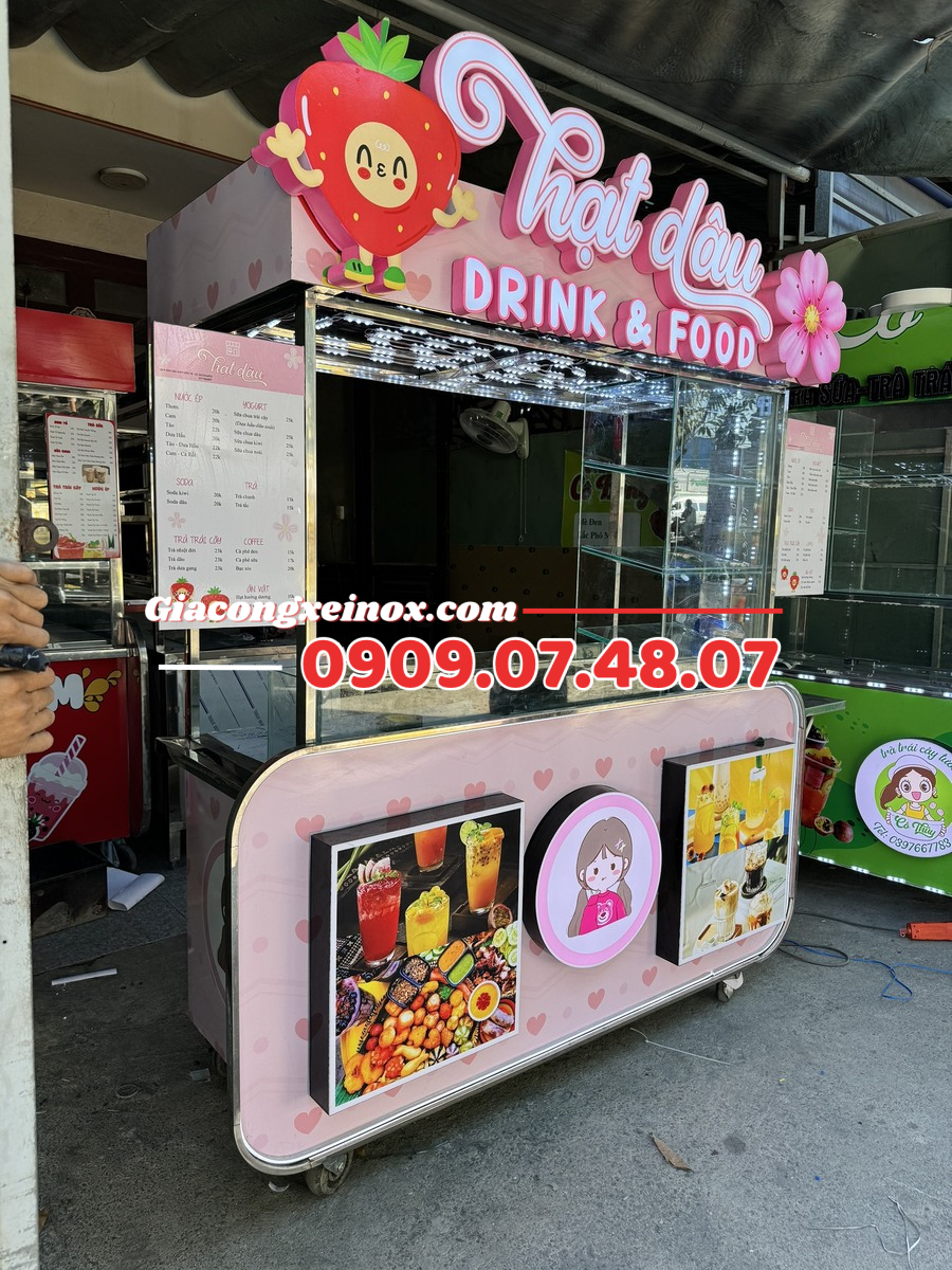 Xe ăn vặt nước ép 1m4