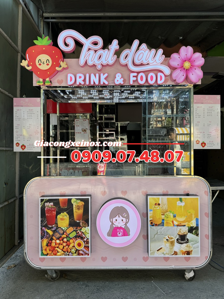 Xe ăn vặt nước ép 1m4
