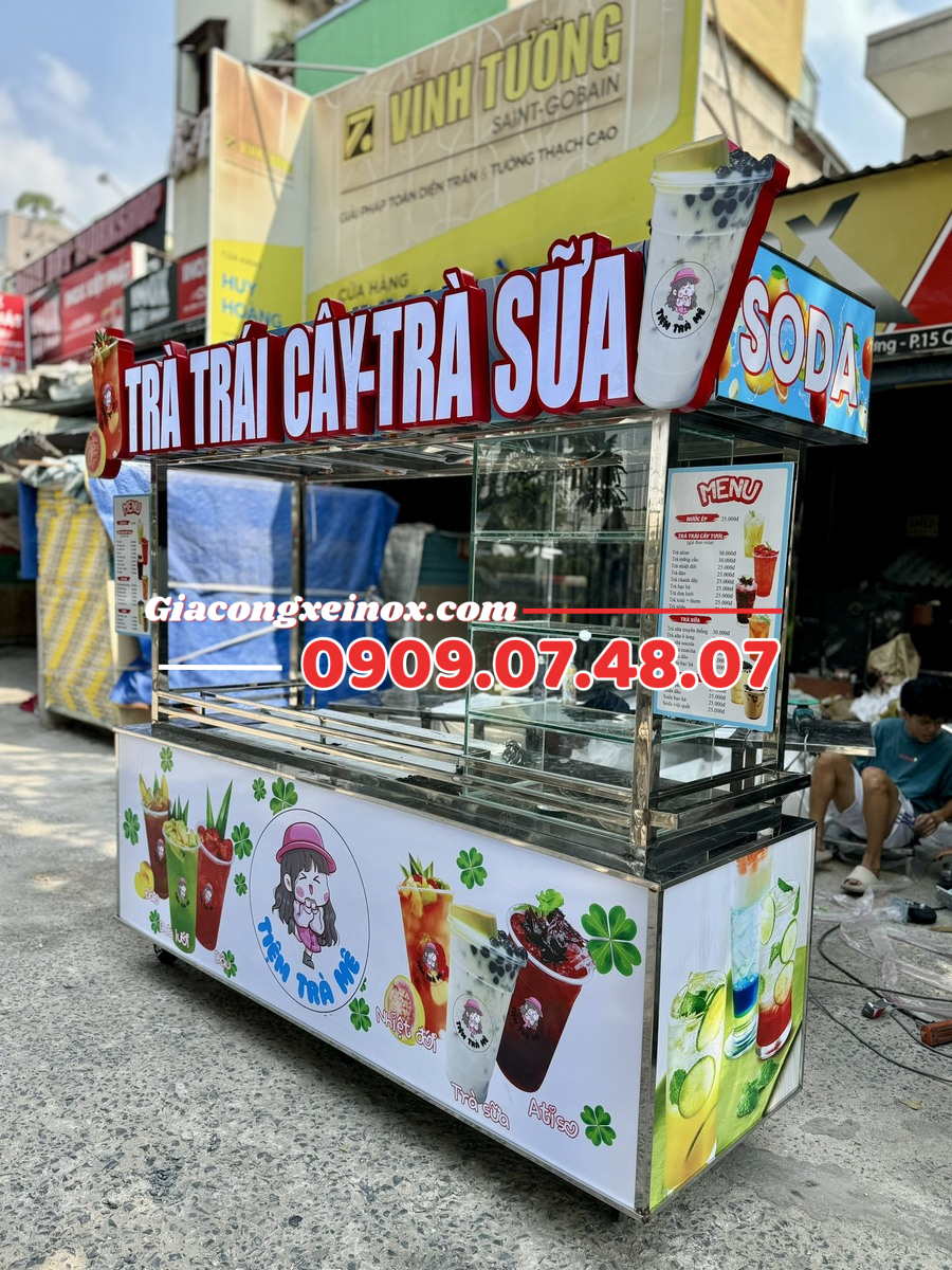 Xe trà sữa trà trái cây 2m