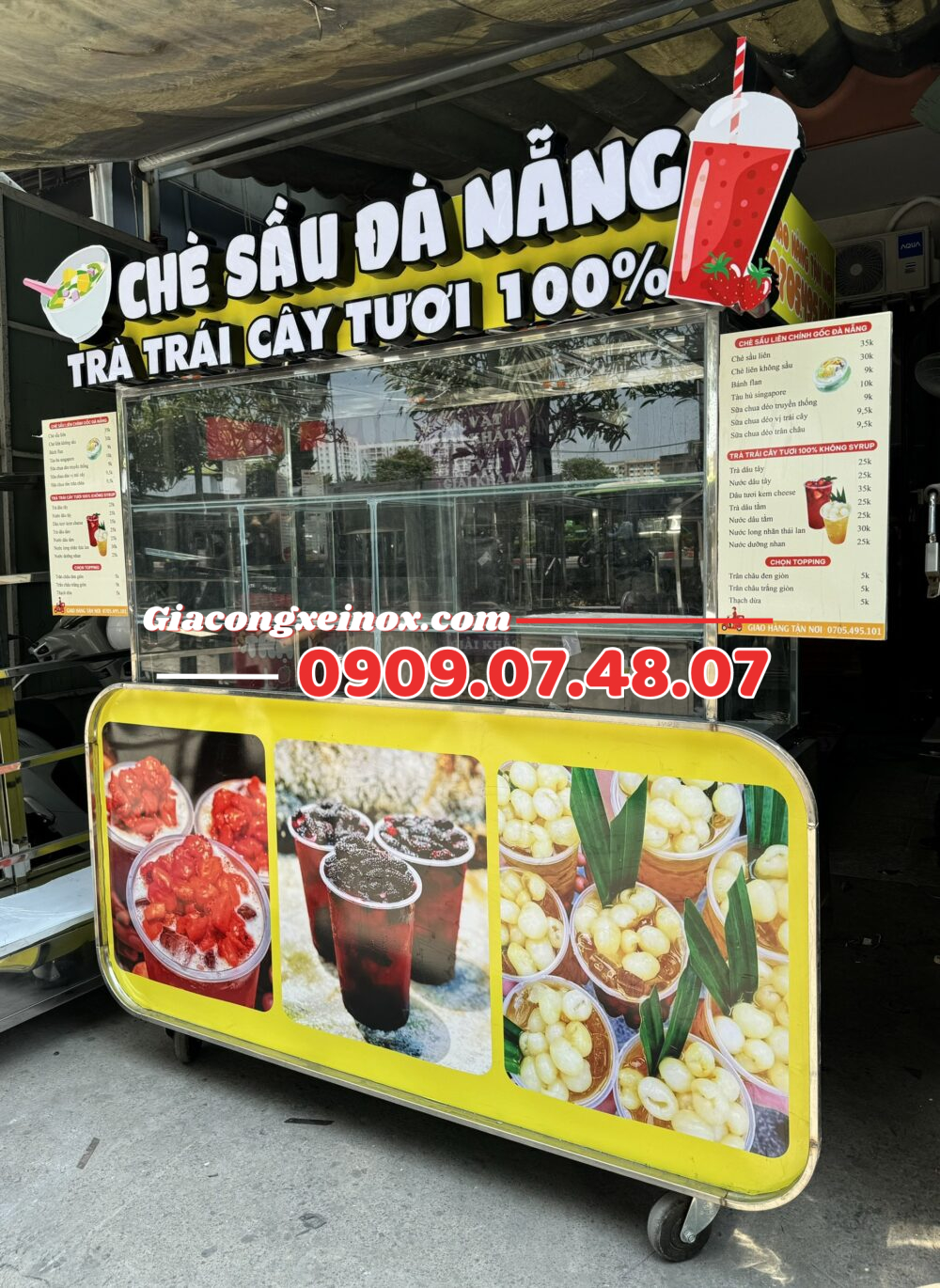 Xe bán chè 1M6 2024