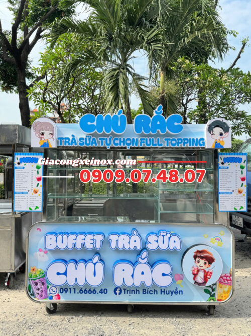 Xe Buffet Trà Sữa Màu Xanh - 1M8 1