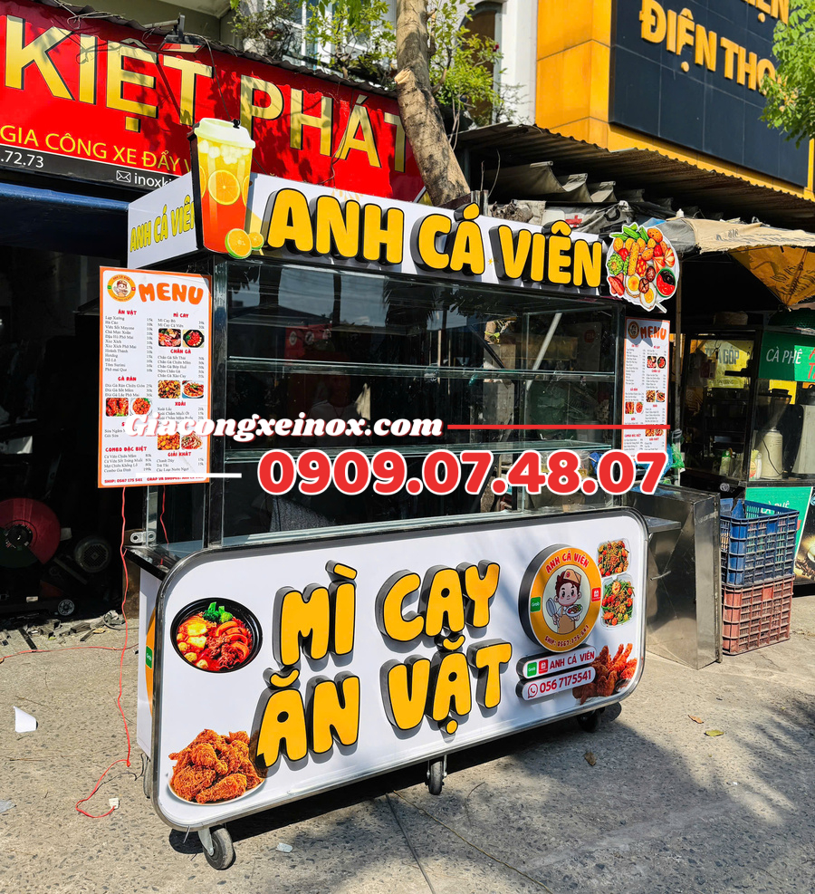 Xe ăn vặt - cá viên chiên 2025 - 1M8 2